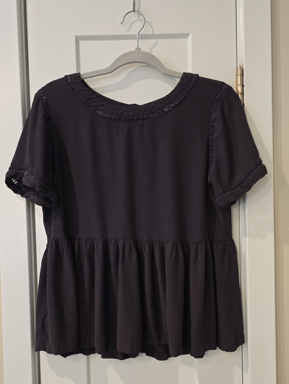 LOFT Peplum Short-Sleeve Dress Top